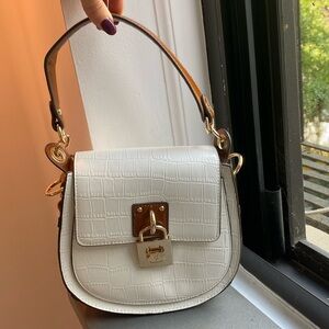White croc cross body or shoulder bag